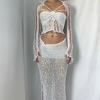 Butterfly set (Top & Skirt) - White