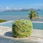 Cotton sequin yarn - Lime