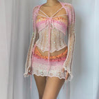 Butterfly set (Top & Skirt ) - Pink & Orange