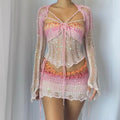 Butterfly set (Top & Skirt ) - Pink & Orange