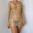 Gold set (Top & Skirt)