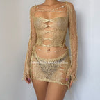 Gold set (Top & Skirt)