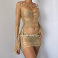Gold set (Top & Skirt)