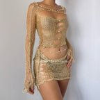Gold set (Top & Skirt)